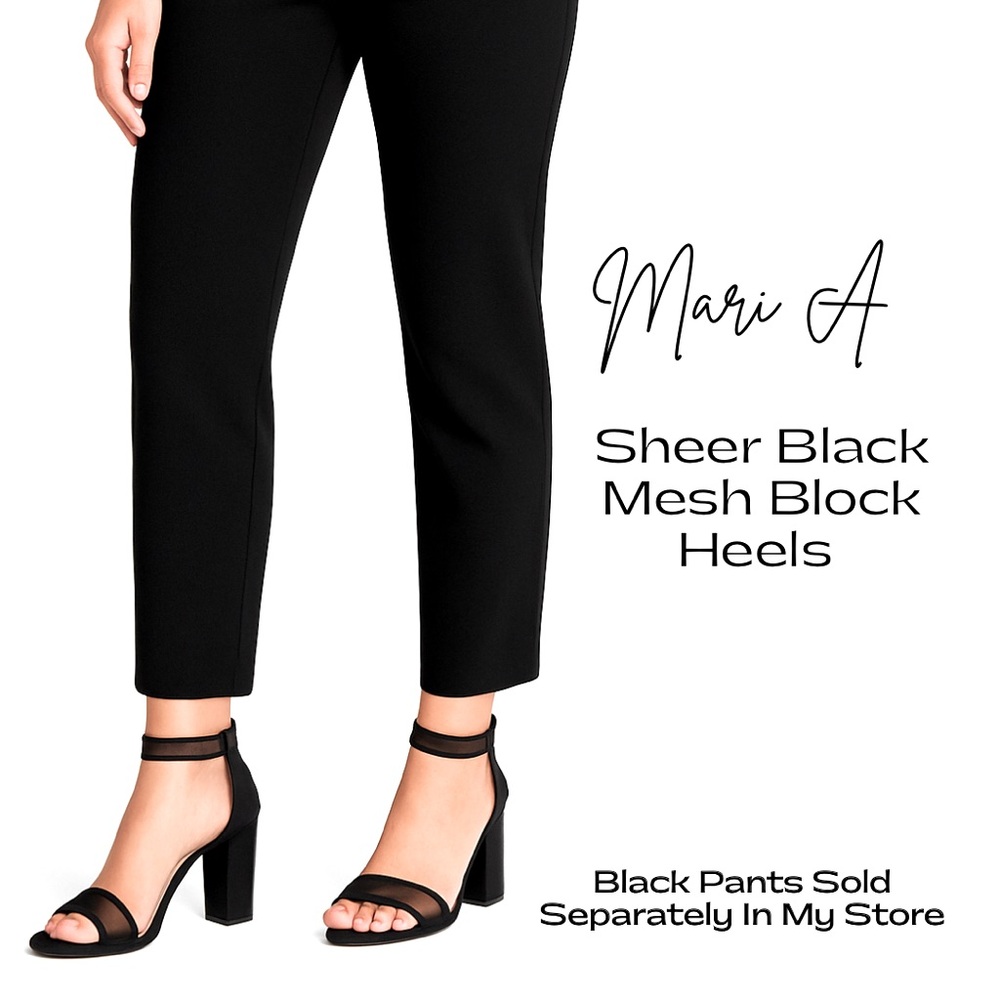 Mari A Black Shoes/Slingback/Mesh/Zippers